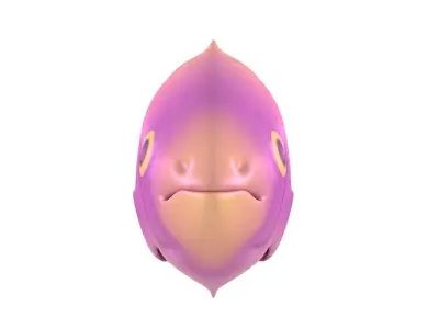 Fish Purple-Yellow 3D model