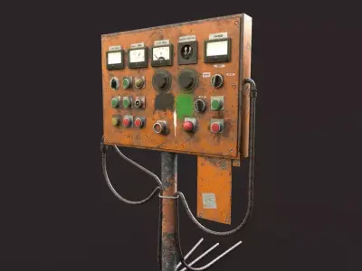 Old Control Panel 3D model get