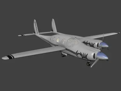 Rutan-Boomerang airplane Free low-poly 3D model