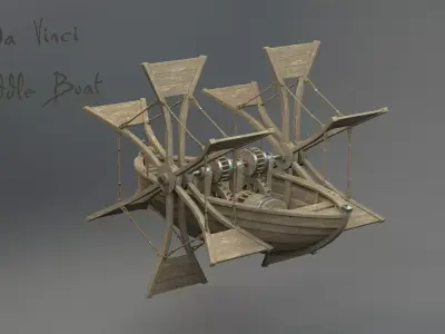 Da Vinci Paddle Boat 3D model