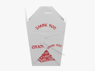 Chinese Takeout Box 3D model purchase