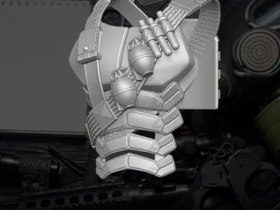 Shadowreaper Bandolier V2 3D printable File for Action Figures 3D print model