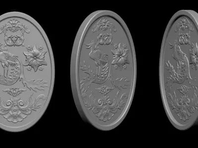Phoenix Medallion 3D print model