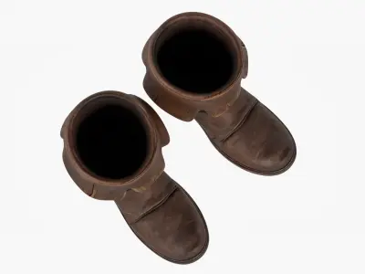  Weathered Leather Pirate Boots 