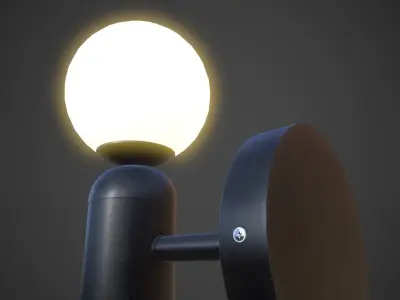 Night Lamp Wall Mounted Low-poly 3D model