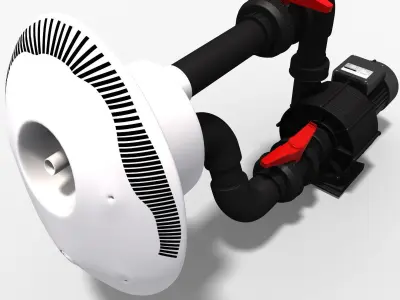 CounterFlow water pump 3D model