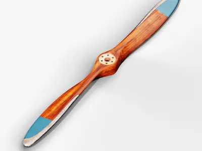Decor Wooden Propeller Low-poly 3D model