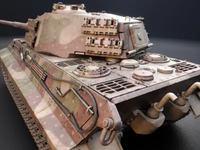 Panzer VI Tiger II - WW2 German Heavy Tank 3D model
