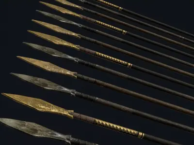 Amazon Spear Low-poly 3D model