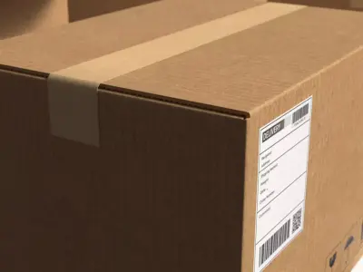 Cardboard Box  Medium  Open  Closed Mini Pack PBR 3D model