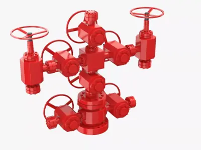 Oil Wellhead Collection 03 3D model