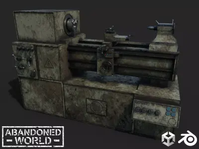 Factory Machine Low-poly 3D model