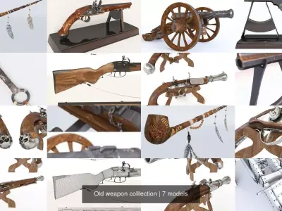 Old weapon colllection 3D Model Pack