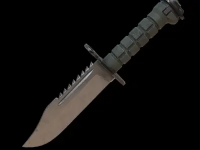knife D80 tex Low-poly 3D model