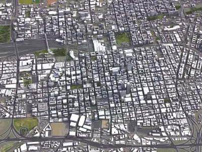 Johannesburg - 3D City Low-poly 3D model