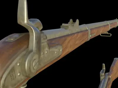 Springfield M1842 Low-poly 3D model