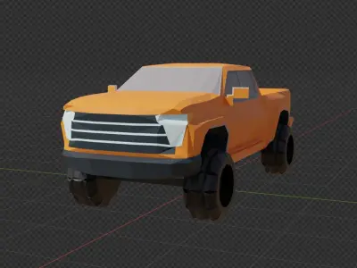 Free Low-Poly Truck Free low-poly 3D model