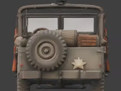 Wasteland Tactical Jeep 3d Low-poly 3D model