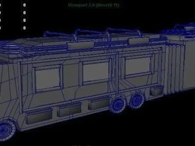 RVvehicle camouflage rv Low-poly 3D model