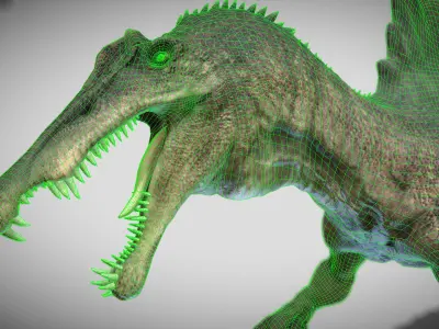 Spinosaurus Low-poly 3D model order