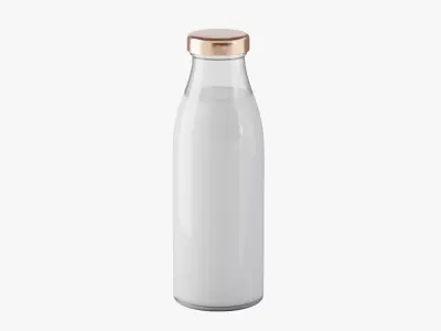 Glass Milk Bottle 3D model