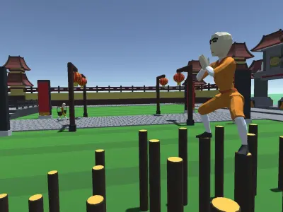9t5 Low Poly Shaolin Monk Temple Low-poly 3D model