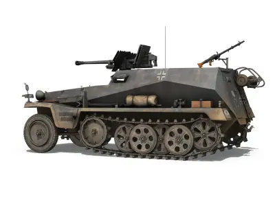 German Half Trucks - Collection 3D model