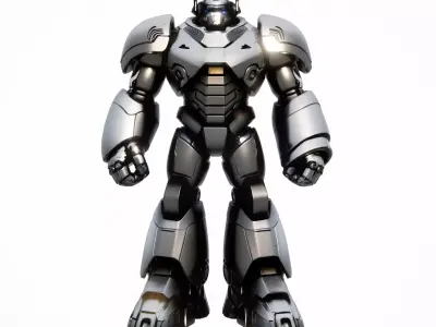 Gunmetal Heavy Combat Mech Robot 3D model
