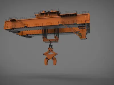 heavy overhead crane 3D model buy