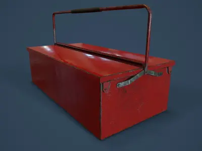 RIGGED Toolbox Low-poly 3D model
