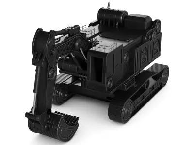 excavator 3D model - PBR and Textured