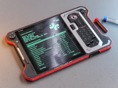 Sci-fi Controller V41 Low-poly 3D model