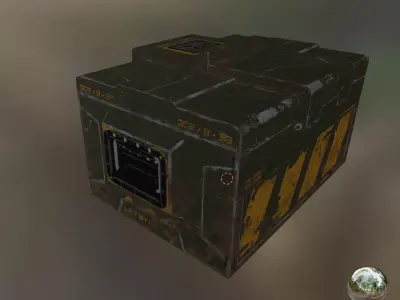 realistic ammo box Low-poly 3D model