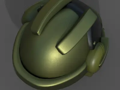 Helmet scifi fantasy futuristic military Scifi  Low-poly 3D model