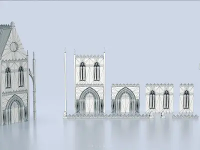 Hatron Catedral  Low-poly 3D model