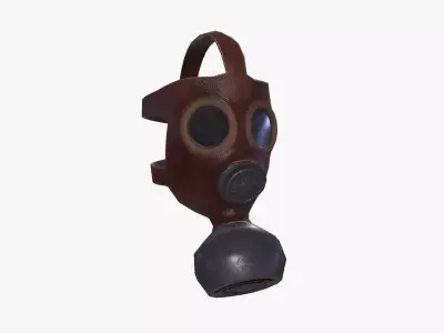 Gas Mask Low-poly 3D model