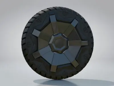 Cybertruck Tesla Wheel Low-poly 3D model