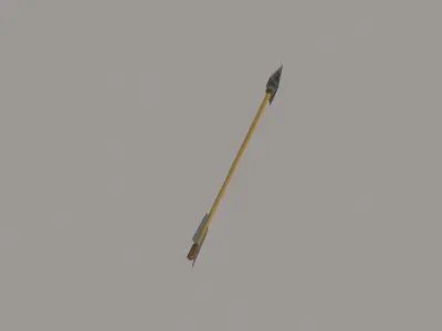 Bow Arrow Low-poly 3D model