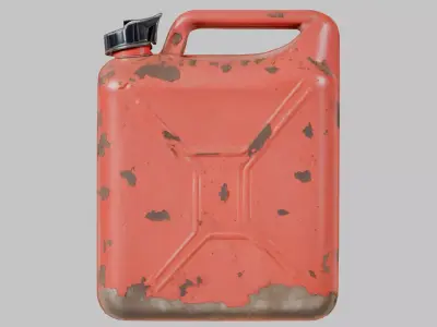 Red Gasoline Canister 3D Model Low-poly 3D model