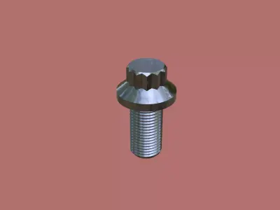 Collection of Steel Stained M3 to M12 12 Point Bolt 4K PBR 3D Model Pack