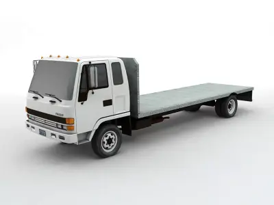  1991 Isuzu Flatbed Truck 3D model