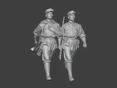 Military sculpture warrior  military battle war hero  soldier 3D print model 12