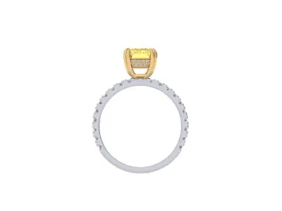 Emerald Radiant Ring 3D print model 9