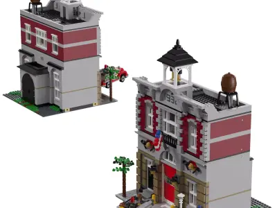Lego - 10197 Fire Brigade 3D model