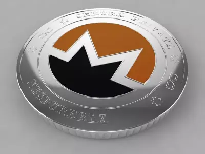 3D Monero XMR Crypto Coin model 3D model