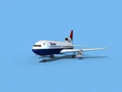 Lockheed L-1011 British Airways 2 3D model
