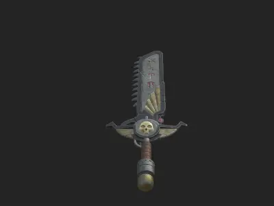 Chain Sword Low-poly 3D model purchase