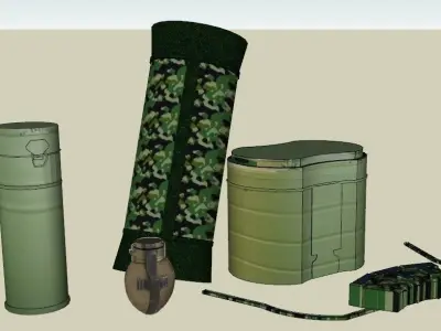 ammunition camouflaged tube 3D model