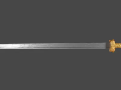 Langsax sword Low-poly 3D model
