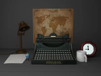 Typewriter 3D Model  3D model